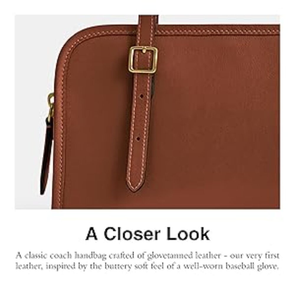 Coach Brown Leather Shoulder Bag - Picture 4 of 5